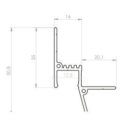 Profil LED SP1-1 do karton-gips biały lakierowany