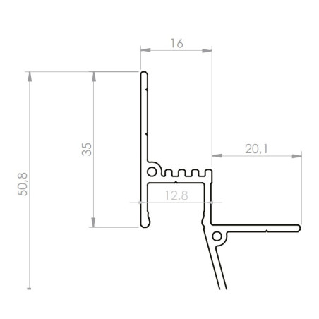 Profil LED SP1-1 do karton-gips biały lakierowany