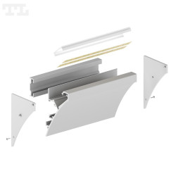 Profil LED SP4-3 do karton-gips srebrny anodowany