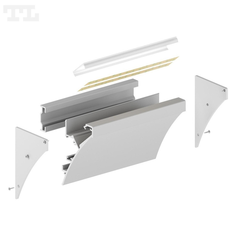 Profil LED SP4-3 do karton-gips srebrny anodowany