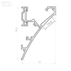 Profil LED SP4-3 do karton-gips srebrny anodowany