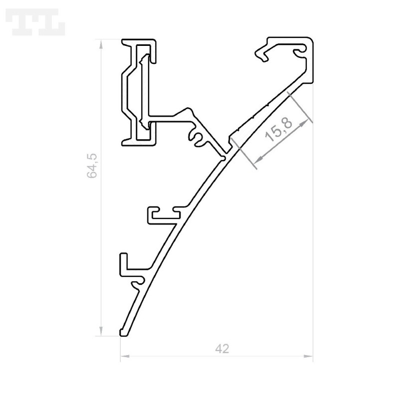 Profil LED SP4-3 do karton-gips srebrny anodowany