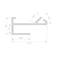 Profil LED SP3-1 do karton-gips srebrny anodowany