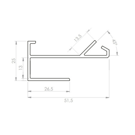Profil LED SP3-1 do karton-gips srebrny anodowany