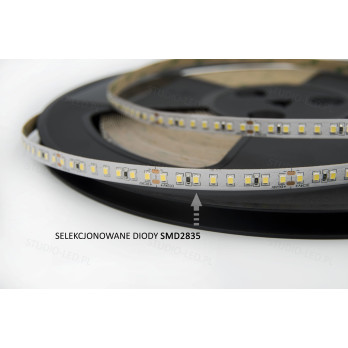 Taśma LED SMD2835 zimna 6000K 12,8W 24V 128 LED/m-30 metrów