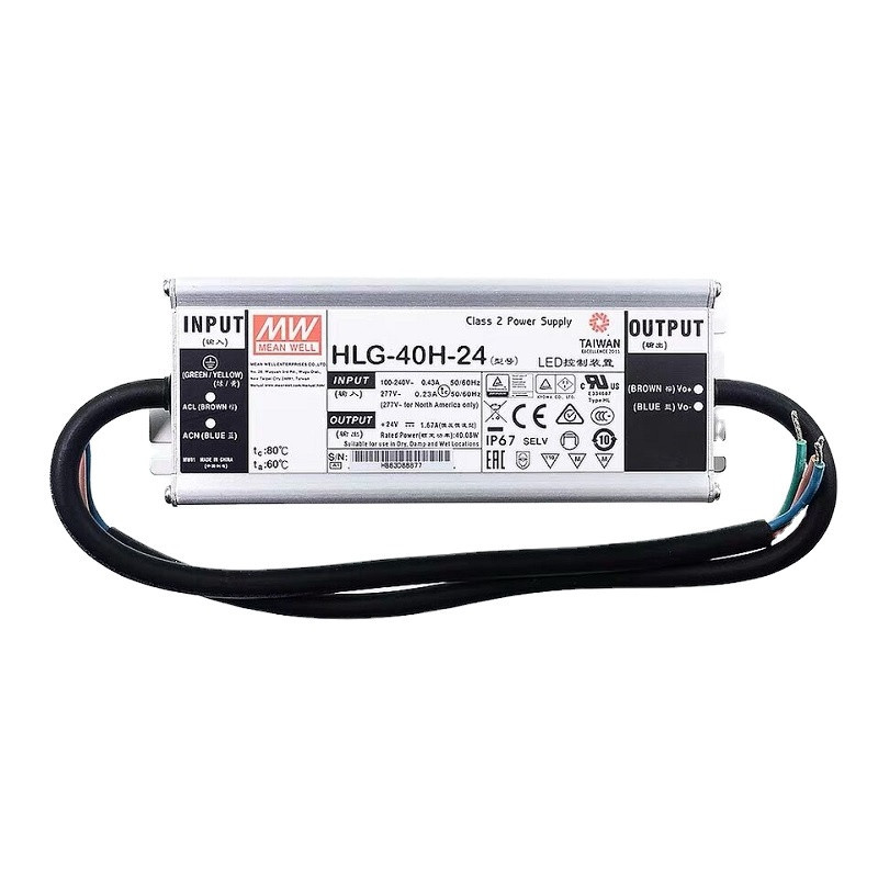 Zasilacz hermetyczny LED Mean Well HLG-40H-24B 1,67A 40W 24V IP67