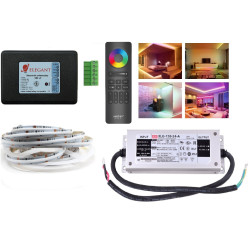 5m zestaw LED cyfrowy muzyczny COB RGB+CCT 20W 24V Ws2814F 840 LED/m