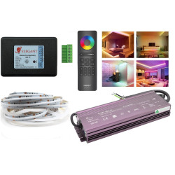 20m zestaw LED cyfrowy muzyczny COB RGB+CCT 20W 24V Ws2814F 840 LED/m