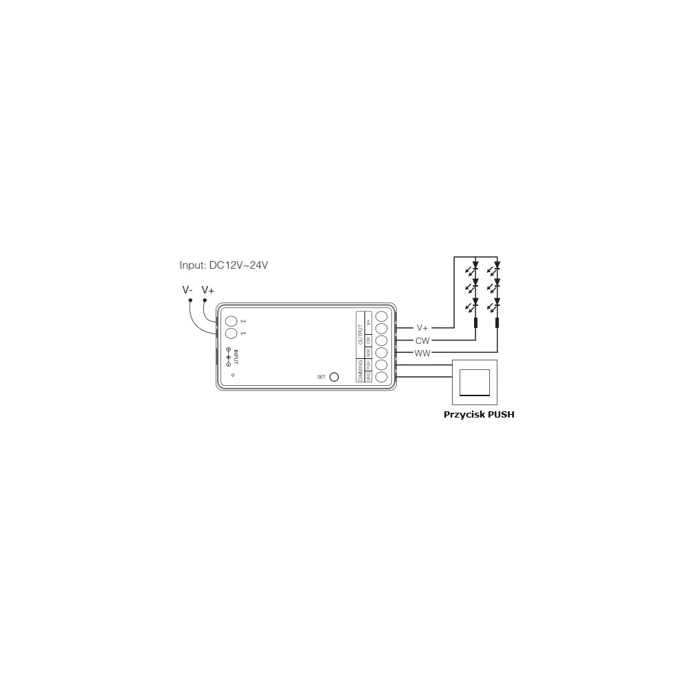 ODBIORNIK STREFOWY LED MONO  MiLight FUT036W