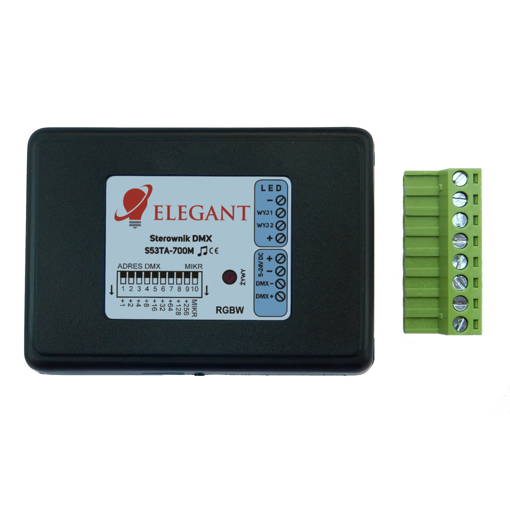 Sterownik DMX do taśm cyfrowych RGBW SK6812 WS2814F Elegant S53S-700m  5V-24V