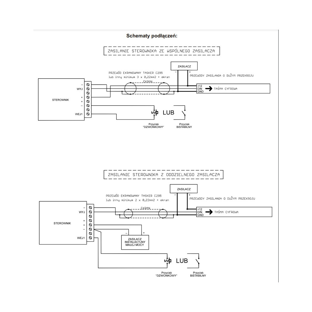 Sterownik korytarzowy F29T CCT TM1814 zwijanie/rozwijanie światła, efekt fali