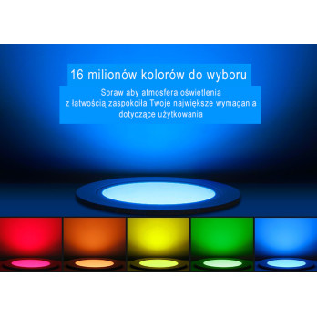 MiLight Oprawa sufitowa Smart LED RGB+CCT 12W FUT071