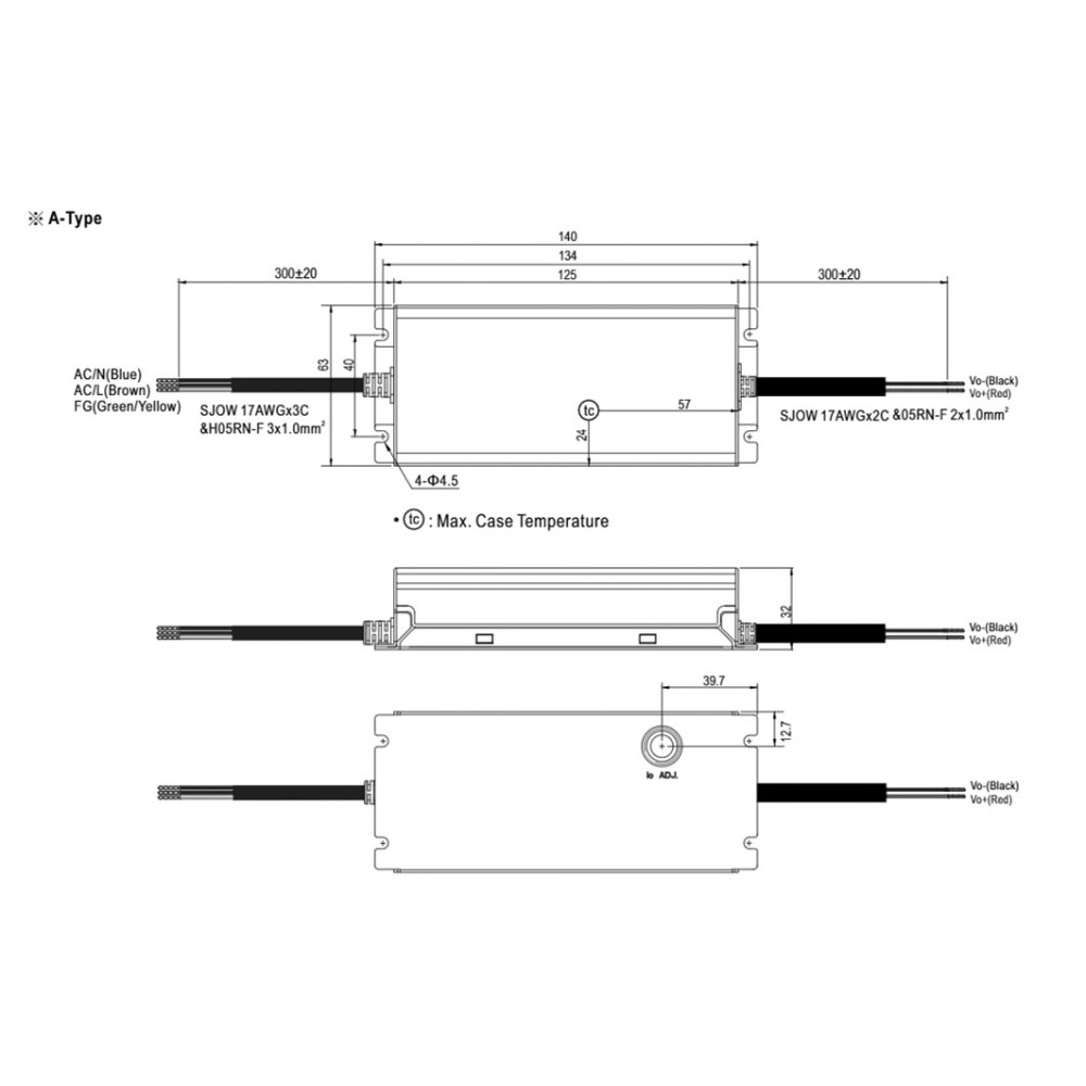 Zasilacz hermetyczny LED MEAN WELL XLG-75-12-A 60W 12V 5A