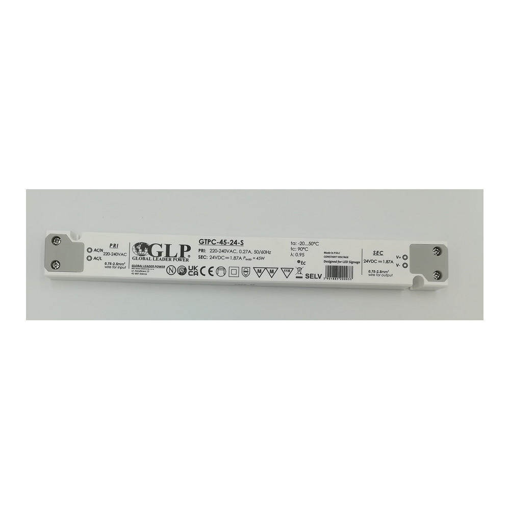 Zasilacz LED modułowy GTPC-45-S 45W 24V slim