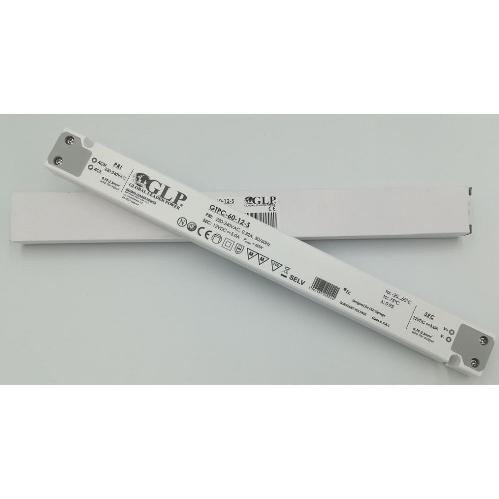 Zasilacz LED modułowy GTPC-60-S 60W 12V slim