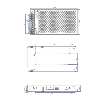 Zasilacz modułowy napięciowy POS-200-12V 200W 17A