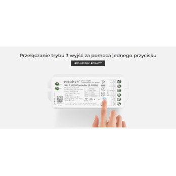 STEROWNIK RGB MiLight FUT043+ 3W1 RGB RGBW RGB+CCT