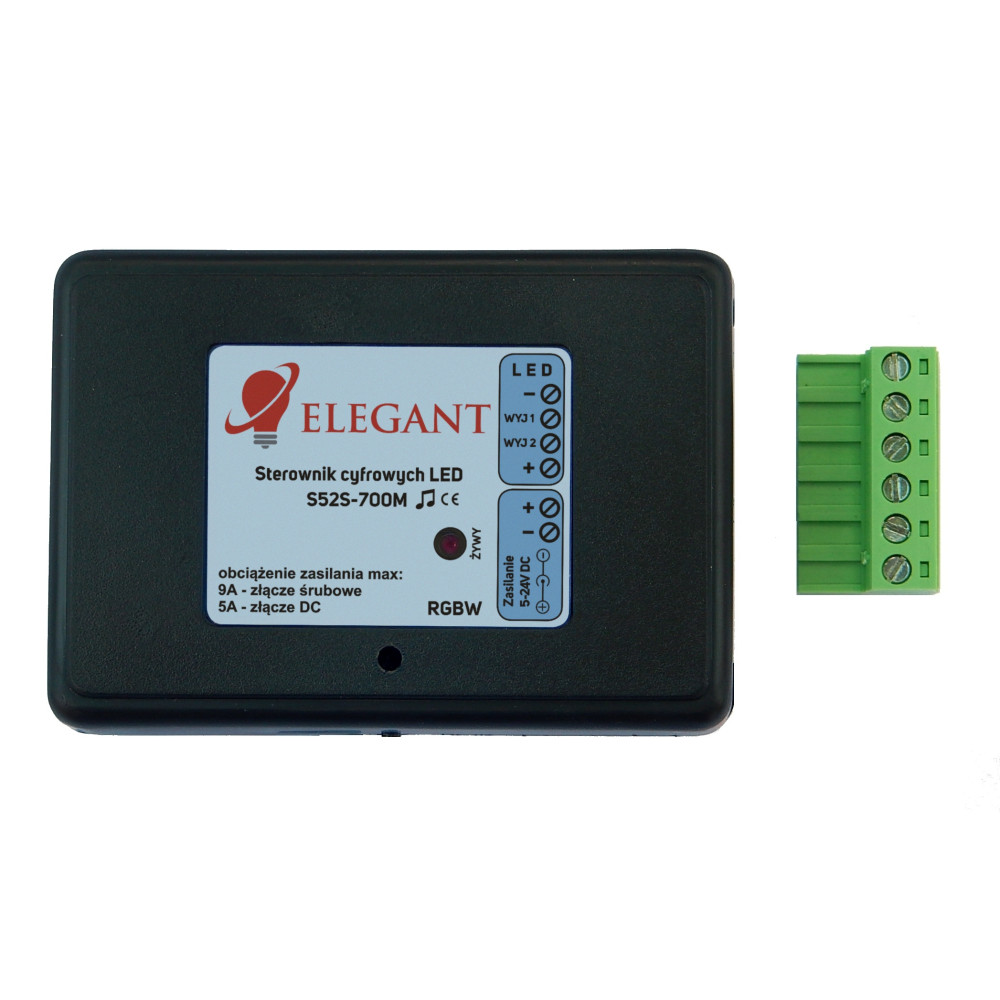 S52SK-700M WS2814F SK6812 5V-24V RGBW Elegant sterownik cyfrowy muzyczny mikrofon+ pilot