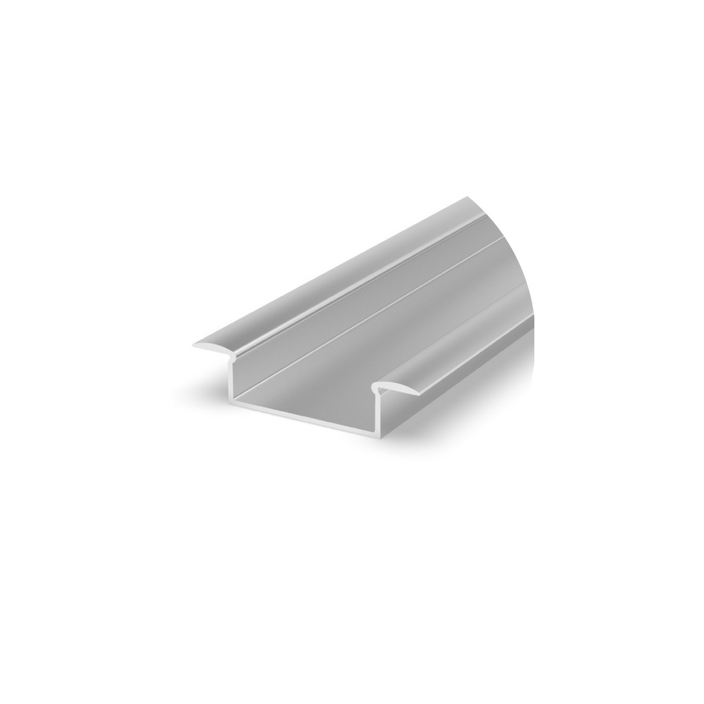 1mb Profil P14-1wpuszczany płytki srebny z kloszem