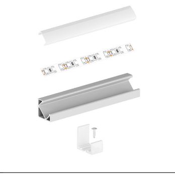 Profil LED P3-1 czarny lakierowany