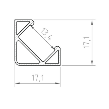 Profil LED P3-1 czarny lakierowany