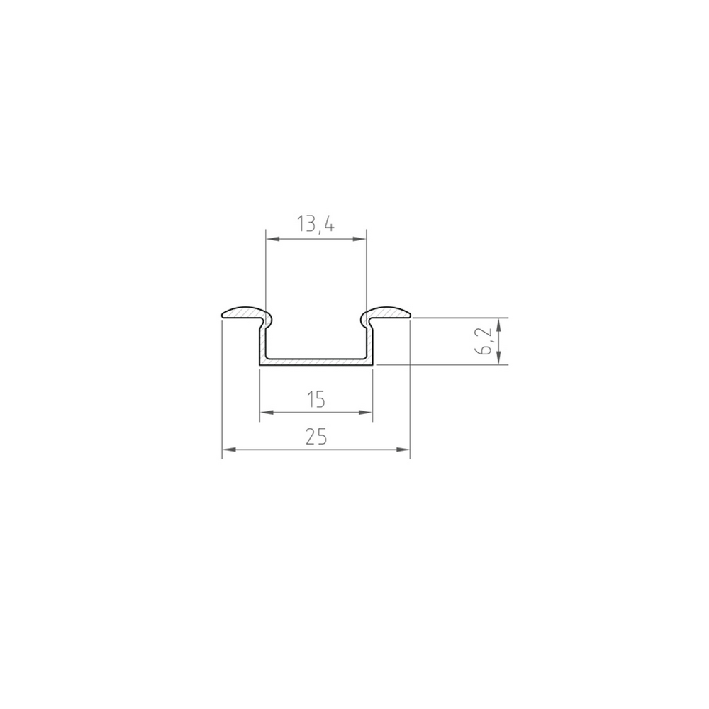 Profil LED P6-1 srebrny anodowany